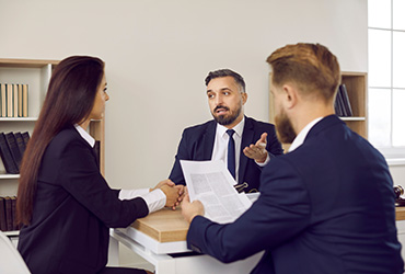 attorney with client